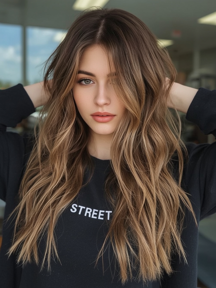Caramel Balayage: Rich Caramel Ribbons