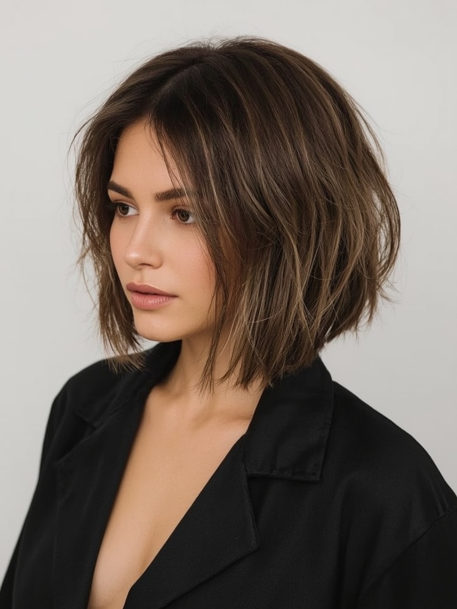 Angled Bob Haircut: High-Low Drama