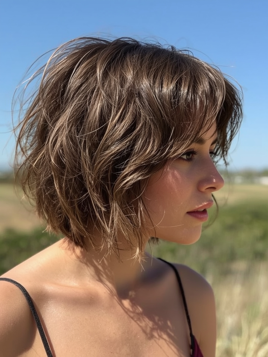 Angled Bob Haircut: Graduated Edge