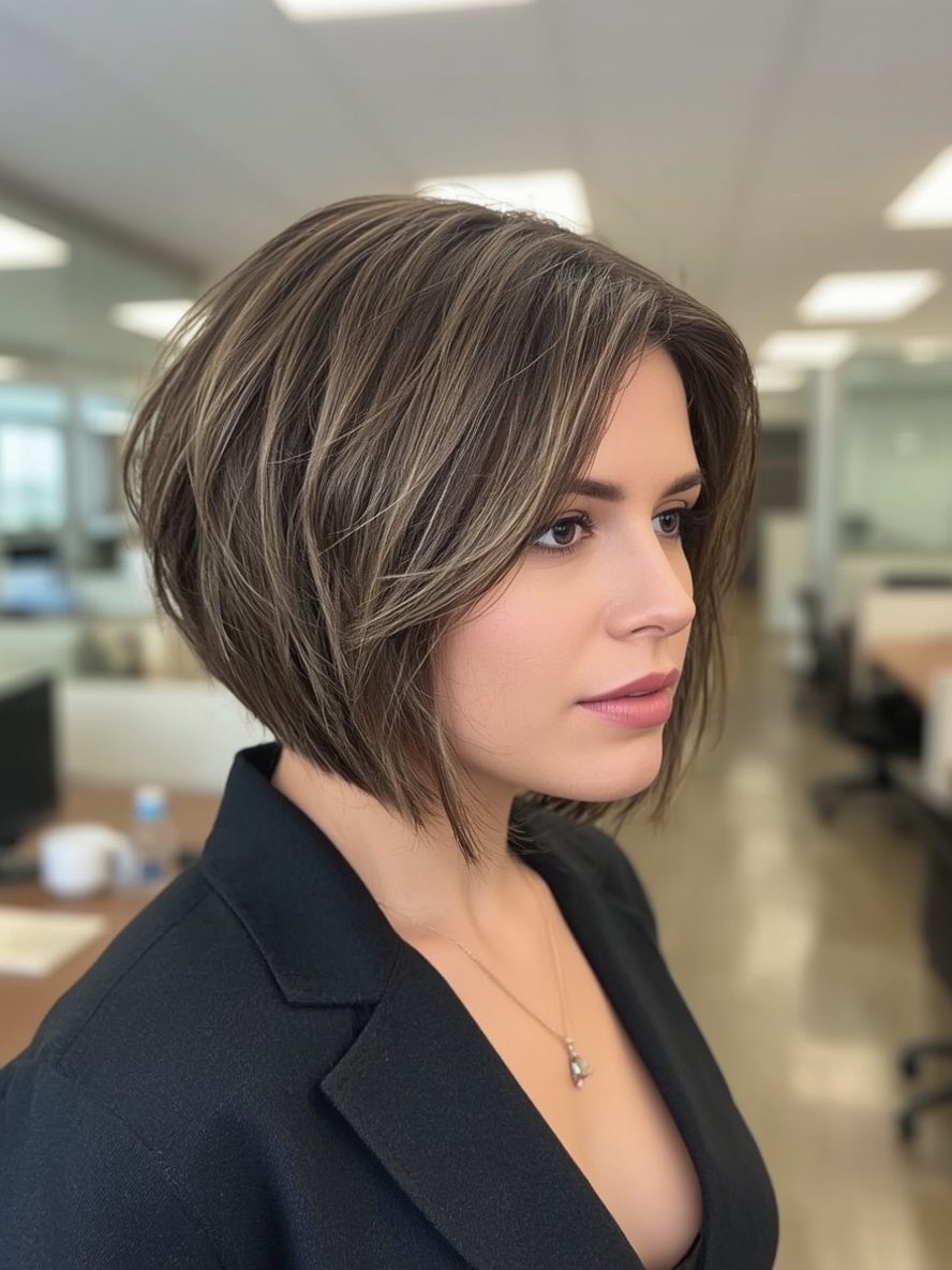 Angled Bob Haircut: Graduated Glam