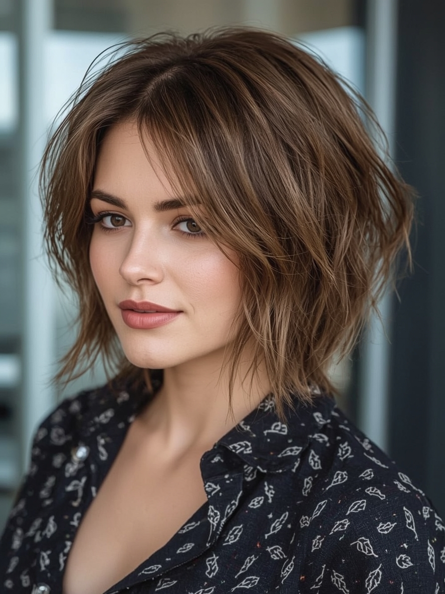 Angled Bob Haircut: Sleek & Straight
