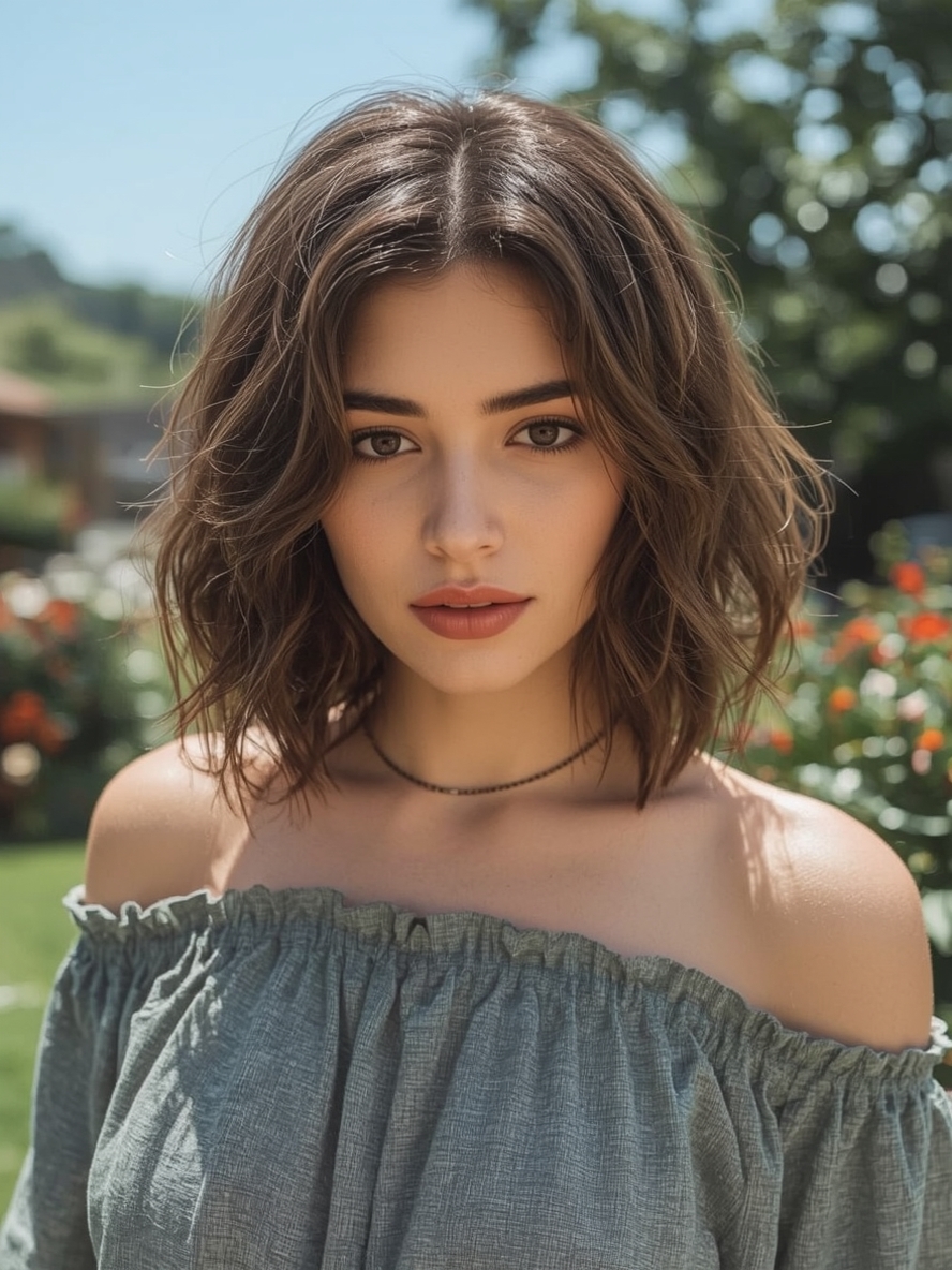 Angled Bob Haircut: Soft & Textured