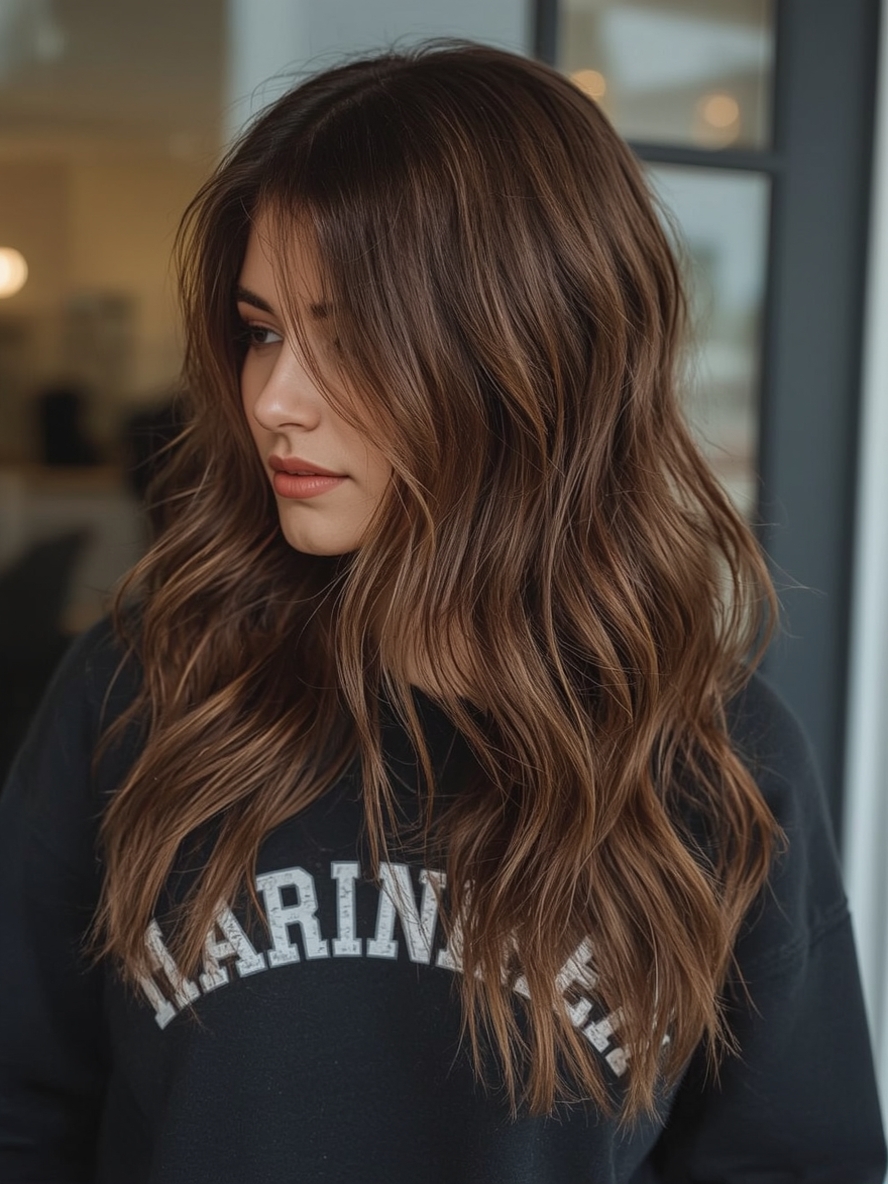 Caramel Balayage: Russet Hues