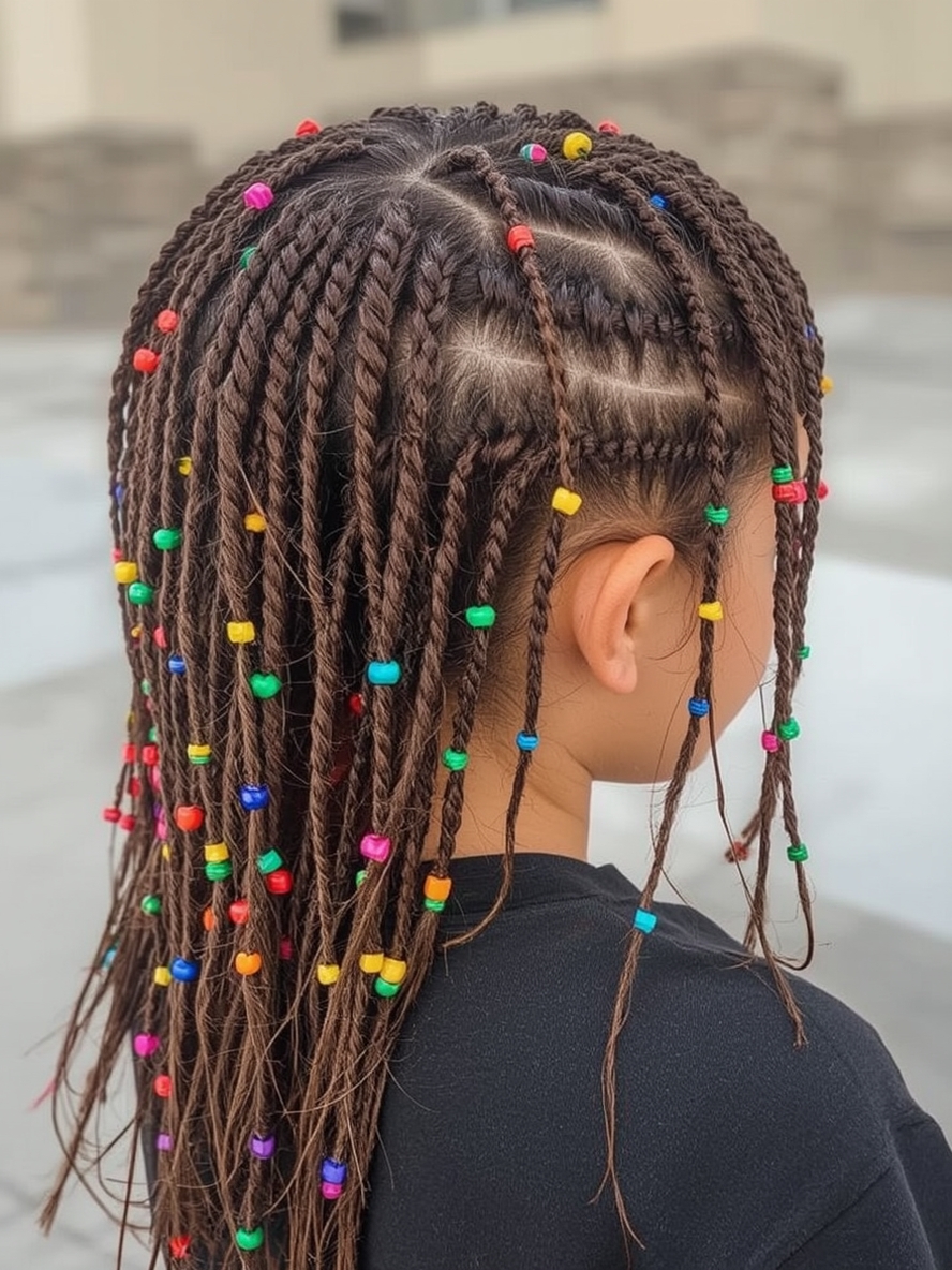 Kids Cornrow Hairstyles: Criss-Cross Designs