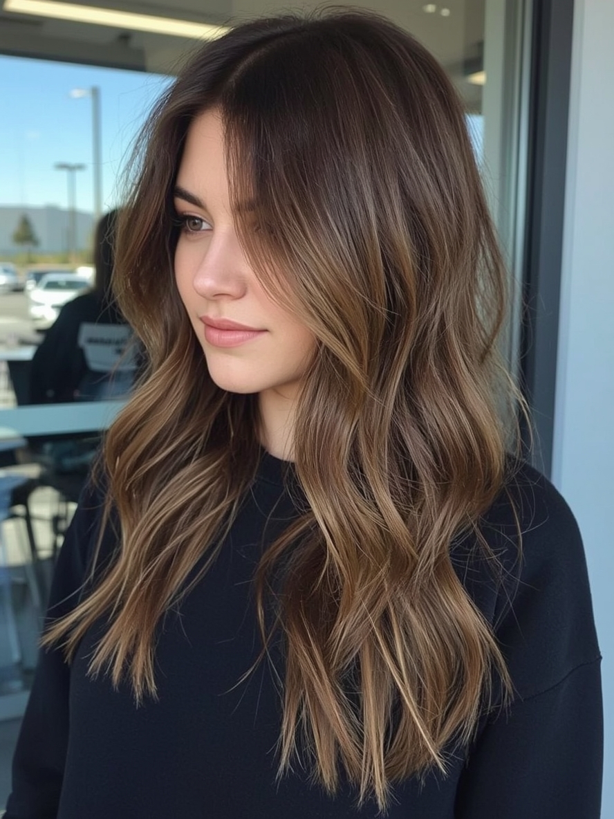 Caramel Balayage: Tawny Bronze