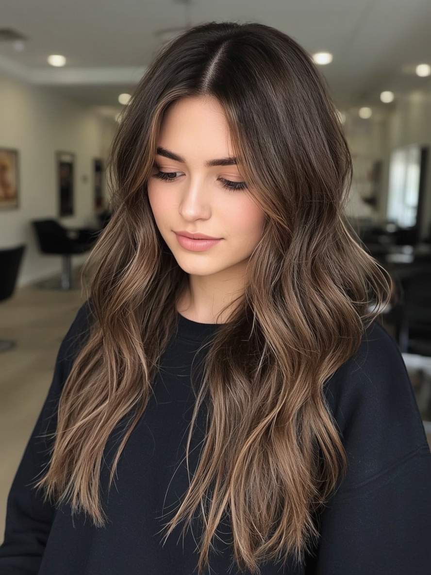 Caramel Balayage: Dark Chocolate Drizzle