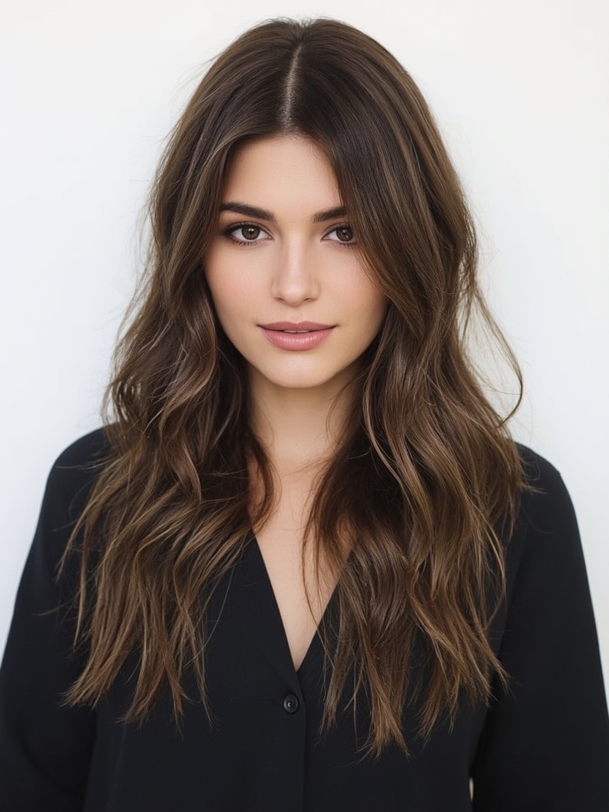 Caramel Balayage: Soft Tawny