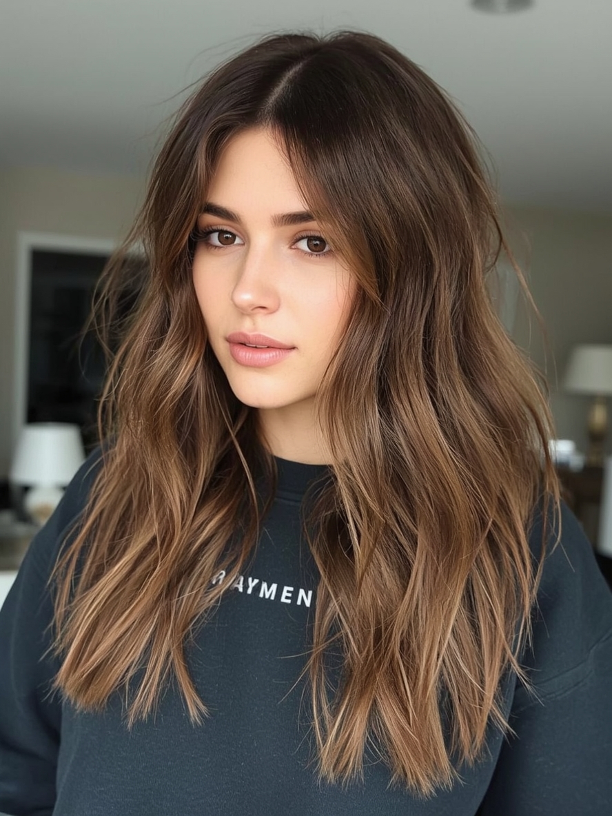 Caramel Balayage: Golden Bronze