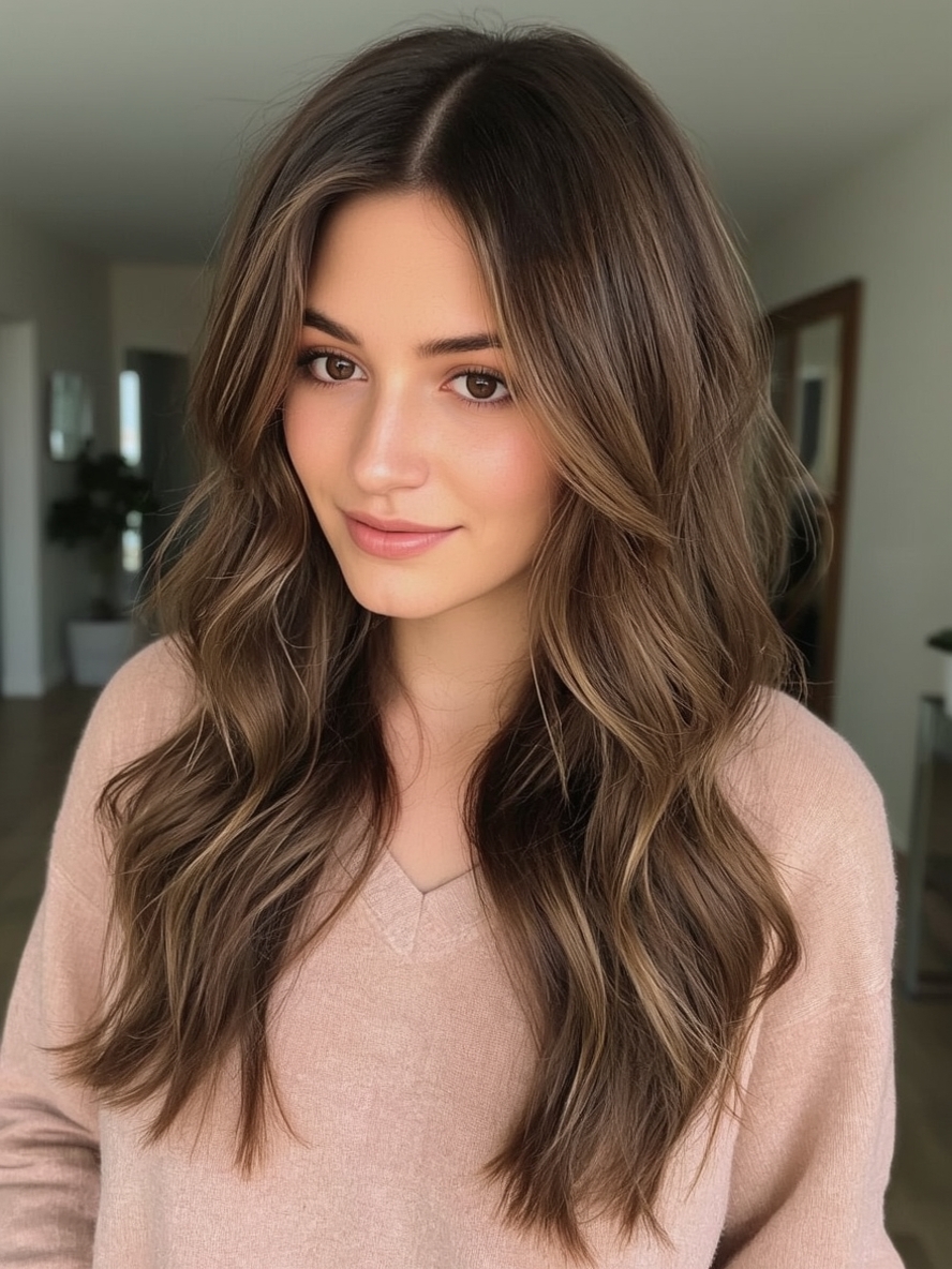 Caramel Balayage: Sunkissed Auburn