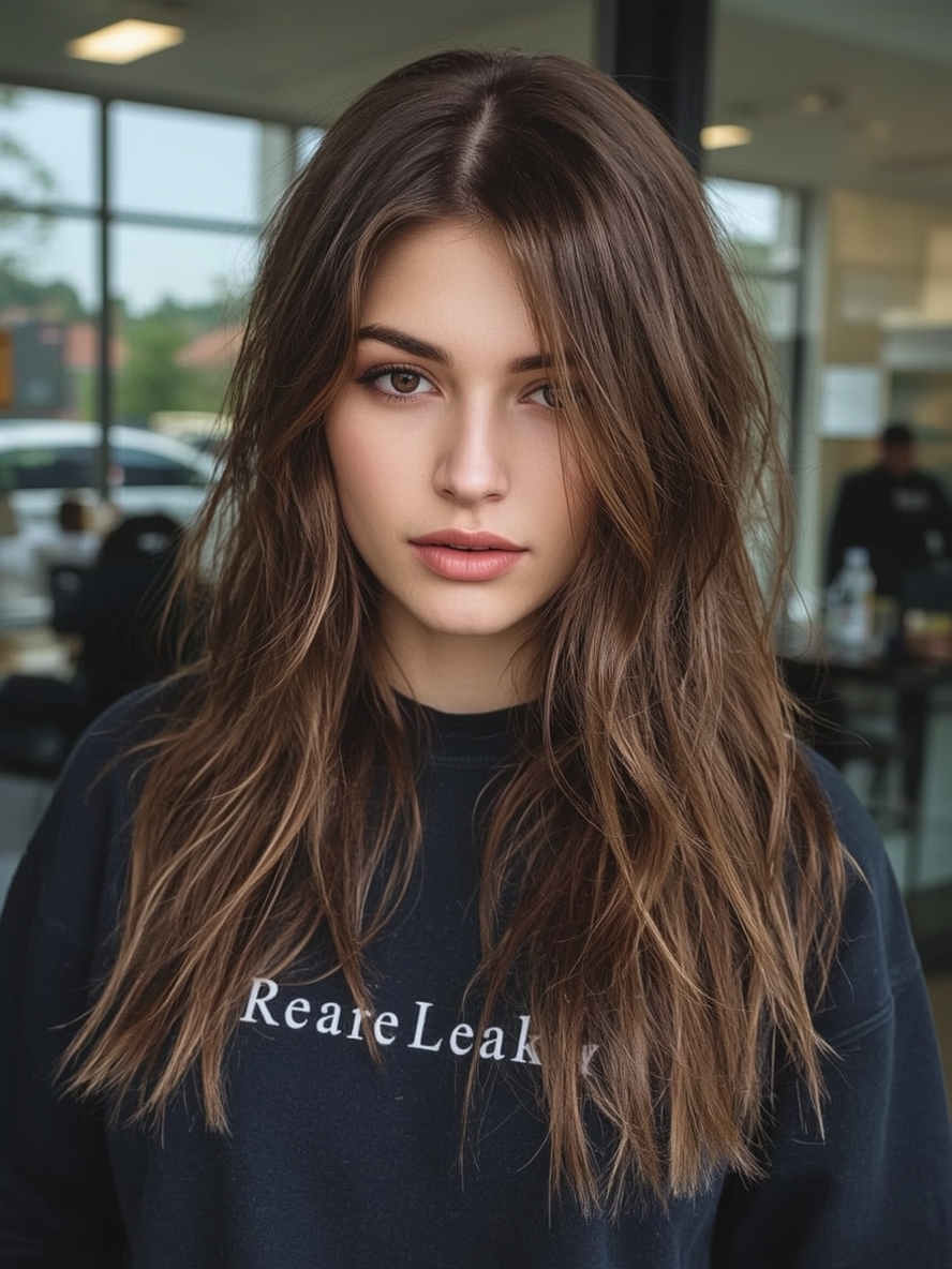 Caramel Balayage: Amber Glow