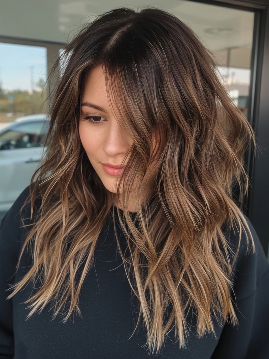 Caramel Balayage: Mahogany Melt