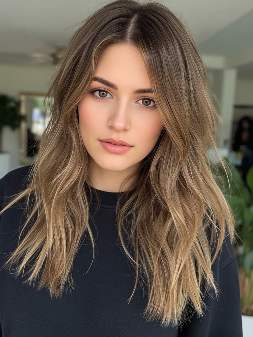 Reverse Honey Brown Balayage