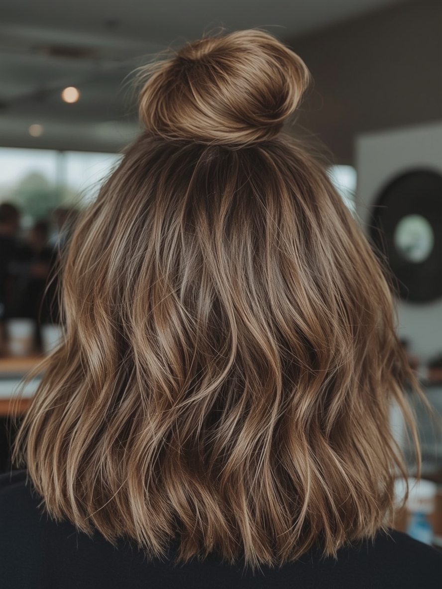 Shoulder Length Hair Thin Fine: Asymmetrical Lob with Deep Side Part