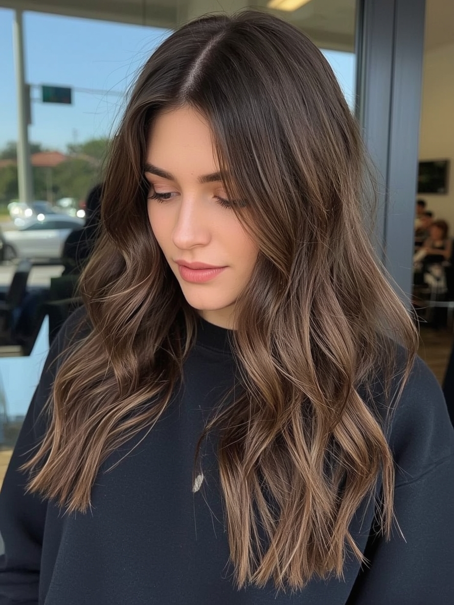 Caramel Balayage: Golden Caramel Cascade