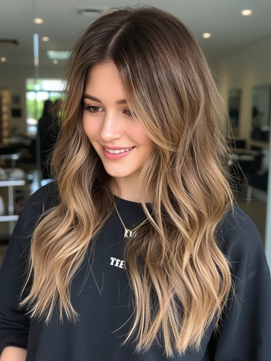 Caramel Balayage: Subtle Glaze