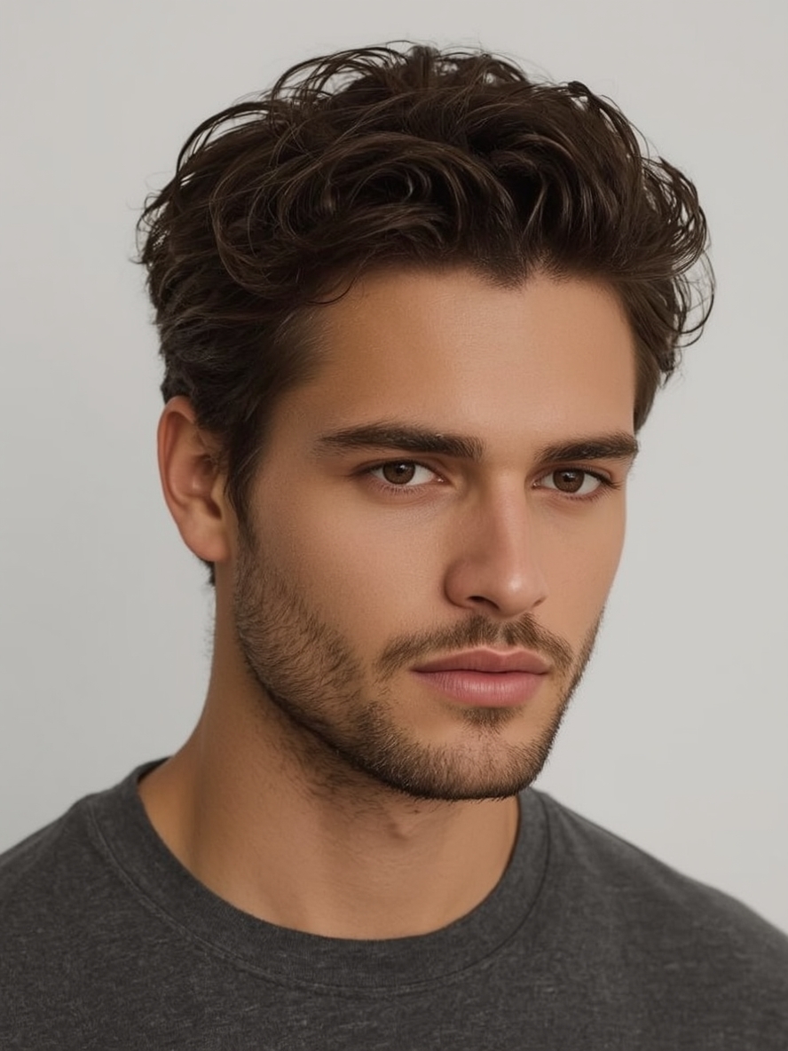 Men's Curly Haircut: The Textured Crop