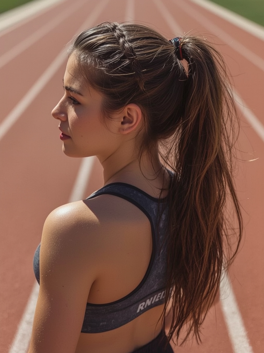 Easy Summer Hairstyle: Low Ponytail with Scarf