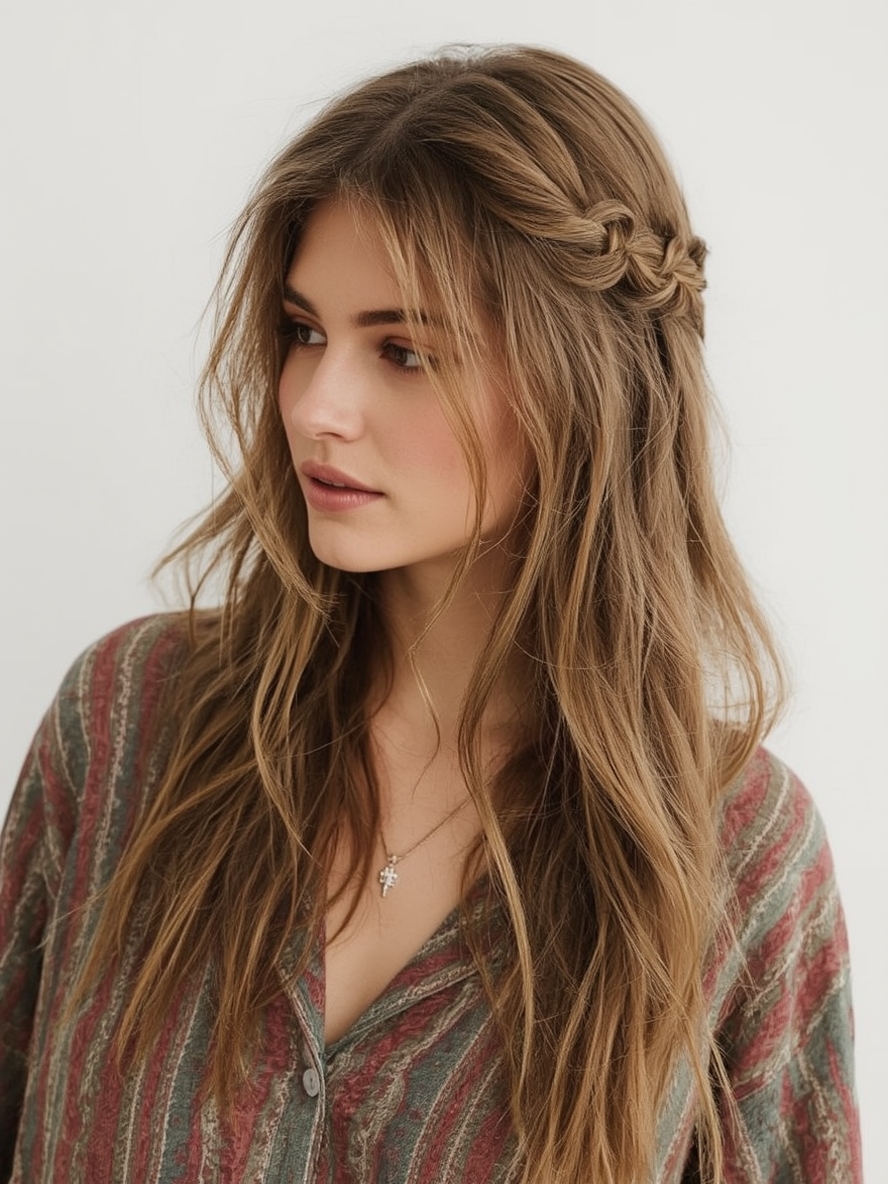 Twisted Half-Up Summer Updo for Long Hair