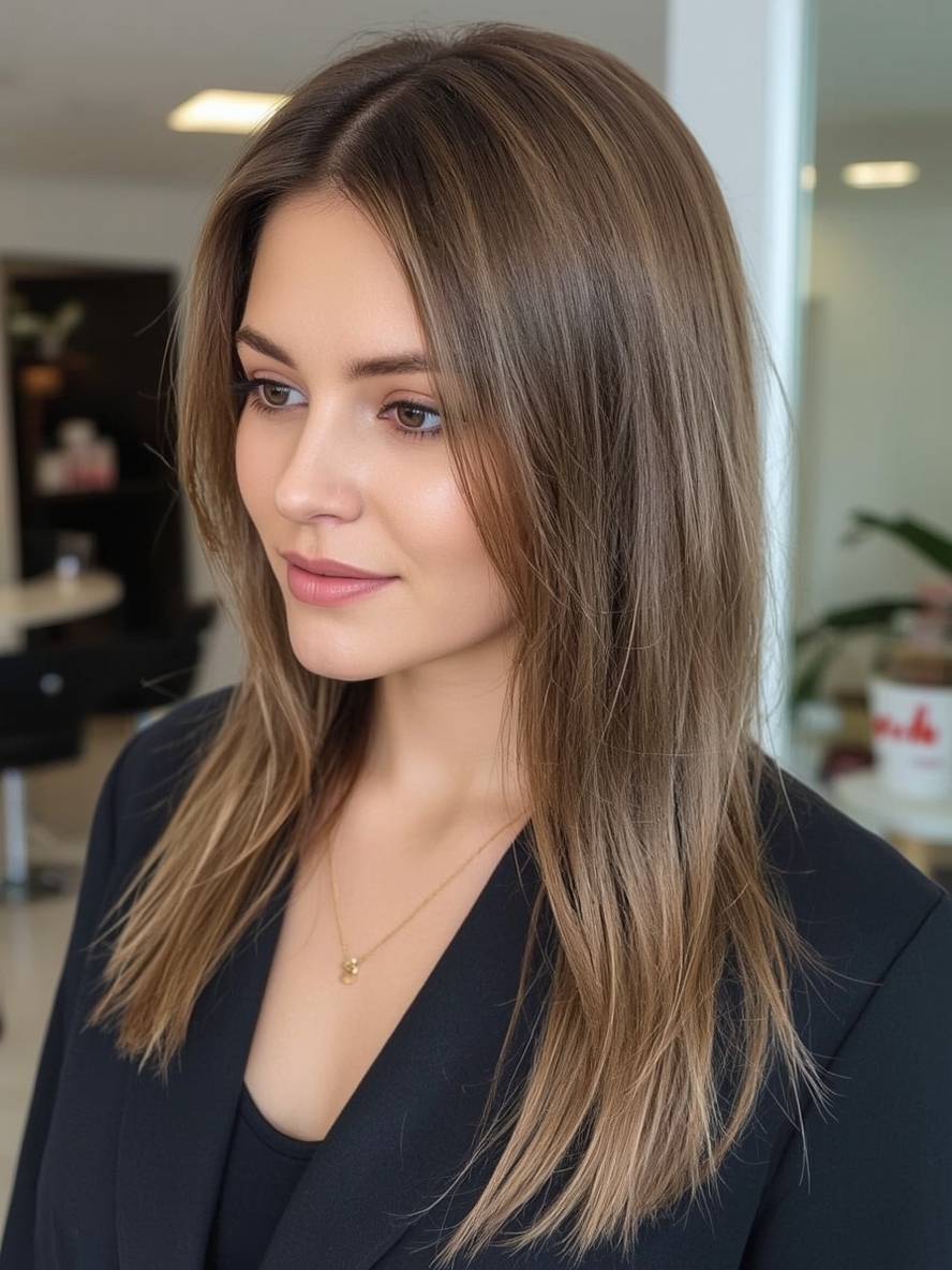 Cool-Toned Honey Brown Balayage