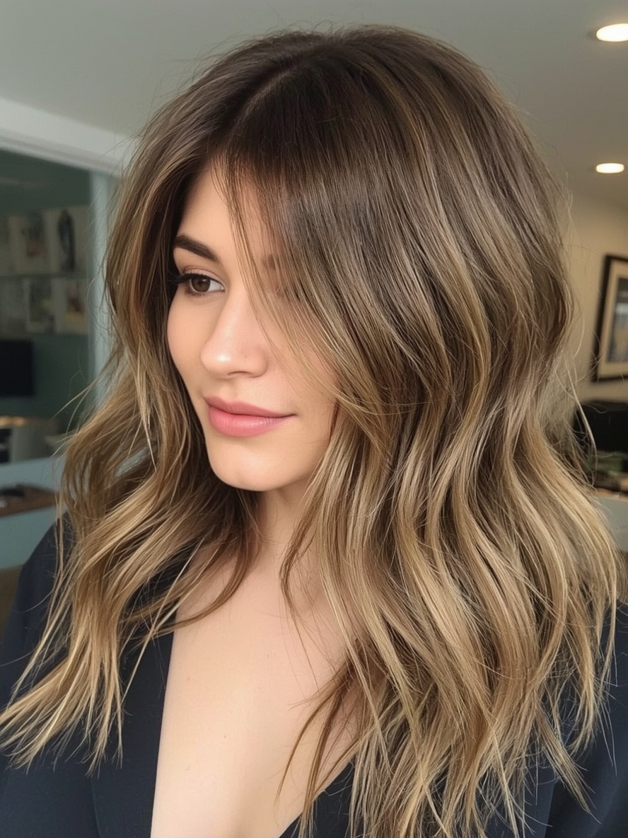 Dimensional Honey Brown Balayage