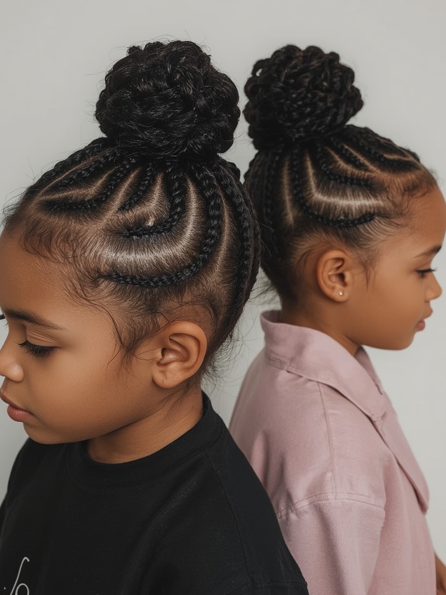 Kids Cornrow Hairstyles: Simple Straight Backs